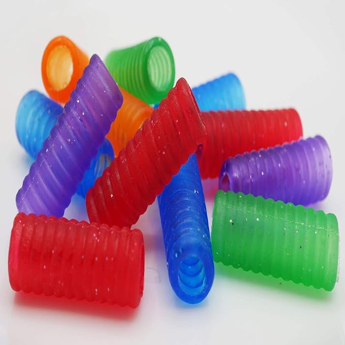Assorted Colors Rubber Pencil Grips - Grippies for Pencils/Pens in Regular Size (12 Pcs)