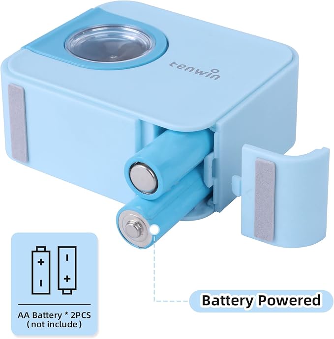 tenwin Portable Electric Pencil Sharpener, Pencil Sharpeners Battery Operated, Tungsten Steel Blade to Fast Sharpen, Kids Pocket Sharpener, Fit to 6-8mm No.2/Colored Pencils, School/Office/Home (Blue)