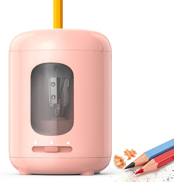 deli Electric Pencil Sharpener,3 Sharpness Modes,Battery Operated(6.5-8mm)