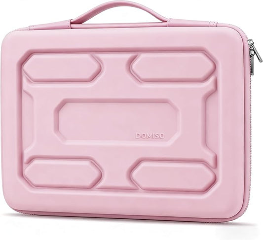 DOMISO 17 inch Laptop Sleeve with Handle Shockproof Waterproof EVA Protective Case for 17.3" ZBook Fury 17.3 G8/MSI GS73VR Stealth Pro/HP Envy 17/LG Gram 17"/ROG Strix GL702VS, Pink