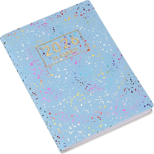 PATIKIL 2026 Daily Planner Notebook, 4.2 x 3.1" 64 Sheets Undated to Do List Daily Weekly Monthly Goals Pocket Notebook for Office Home Study Work Weeding Time Management, Colorful Blue