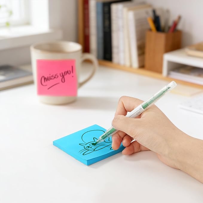 Sticky Notes 3x3 Inch (48 Pads) Bright Colors Self-Stick Memo Pads, Thick Paper Easy to Stick & Remove