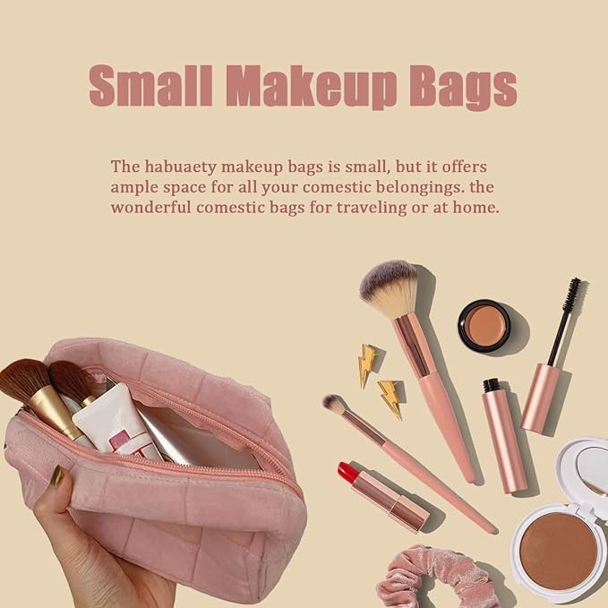Makeup Cosmetic Bag Small Checkered Pouch Make Up Purse Bag Y2k Accessories