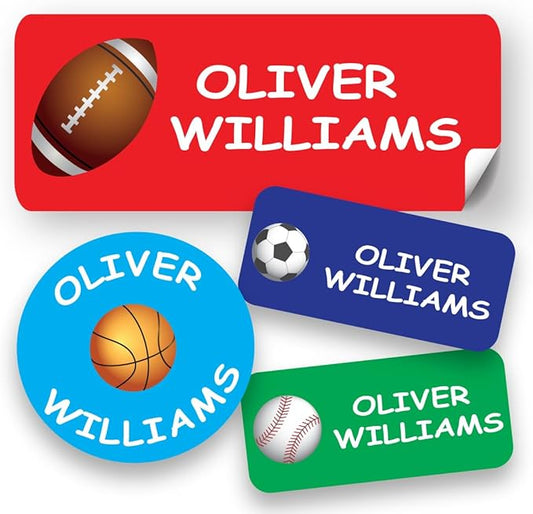120-ct Personalized Waterproof Name Labels – 3-Line Custom Stick-On Tags for Daycare & Camp – Dishwasher-Safe, Cute Pastel Designs, Pre-Cut