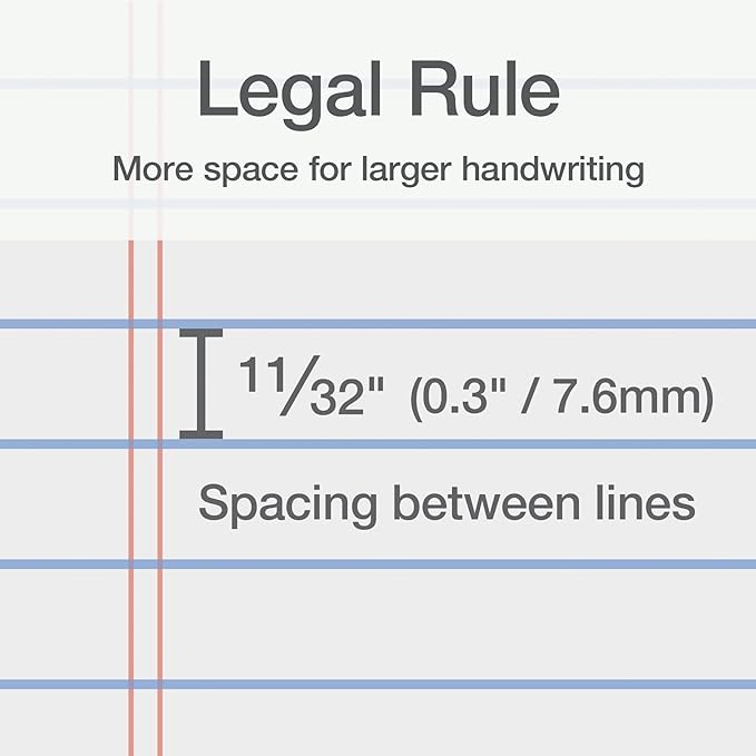 Oxford 8.5 x 11 Inch Legal Pads, 12 Pack, Wide Ruled on Both Sides, White Lined Paper, 50 Perforated Sheets per Pad, Made in the USA (74030)