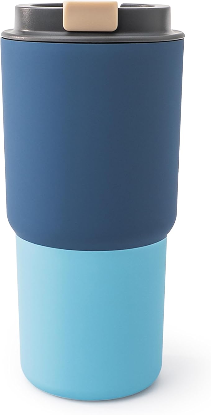 asobu 22oz Extra Large Ceramic-Lined Travel Mug with No Metal Taste-Keeps Flavors True (Pastel Blue)