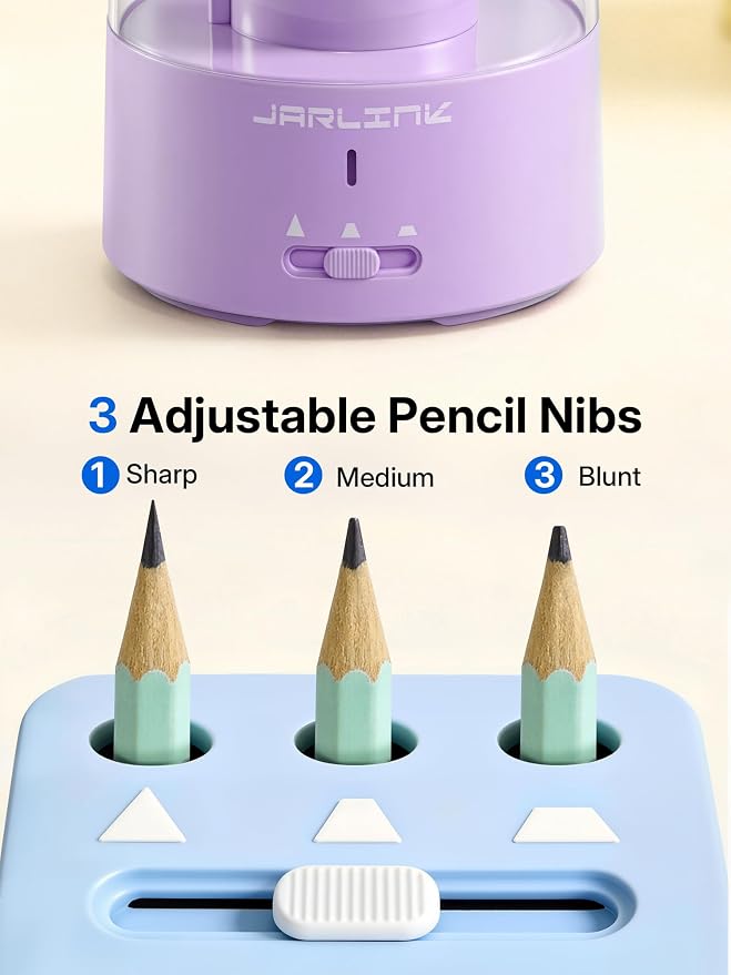 JARLINK Fully Automatic Rechargeable Electric Pencil Sharpener