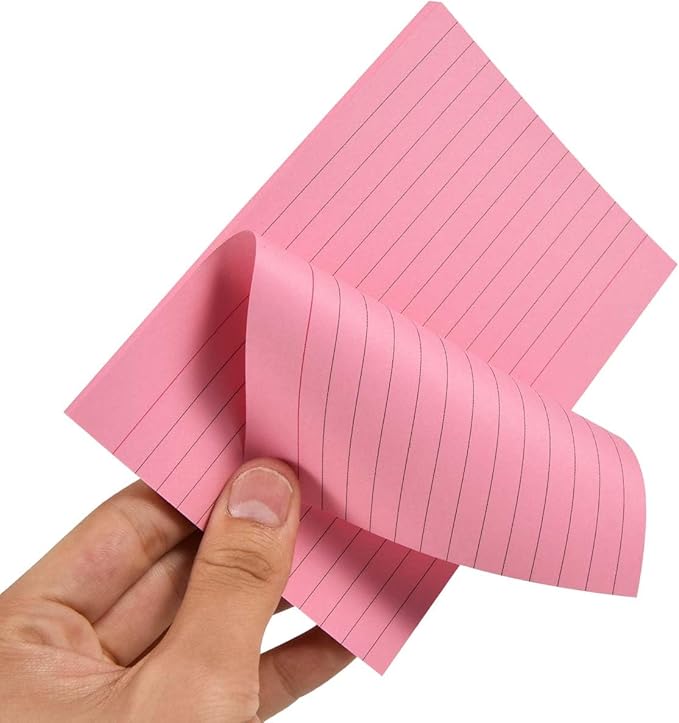 OBTANIM 600 Count 4 x 6 Inch Index Cards Assorted Colors Ruled Index Flash Cards for Studying Taking Note Office Home and School Daily Recording
