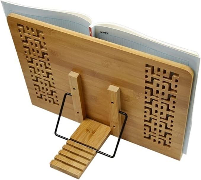 Book Stand for Reading Book Holders Simple Book Holder Wooden Bookstand Multi-functional Book Holder Height Adjustable Cookbook Stand Book Stand for Desk (Size : M)