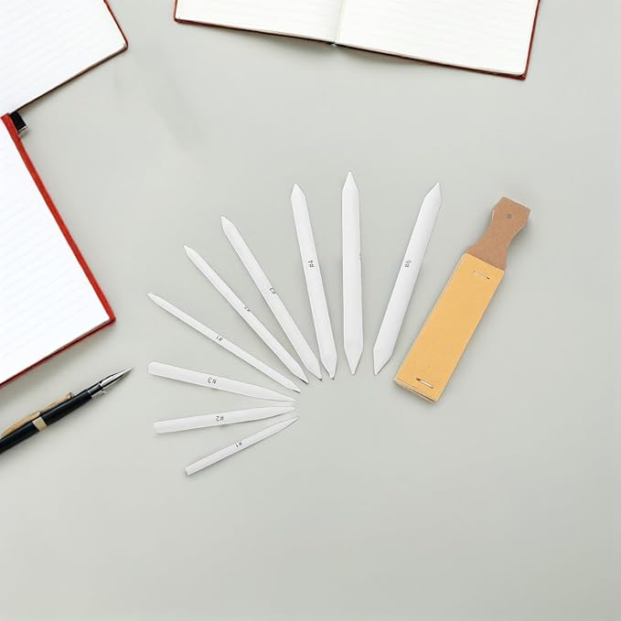 NIYANGLE Artist Blending Stumps Set with Sandpaper Board for Drawing Charcoal Pencils Pastels Sketching Tools Kit for Smooth Shading Blending and Precise Control in Art Supplies