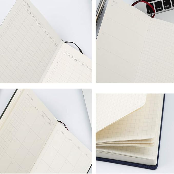 Undated Pocket Weekly Planner Schedule Organizer Agenda Year Month Week Plan A6 Notebooks (A6 undated planner Green)
