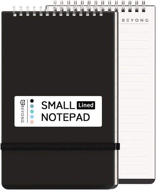 BEYONG Small Notepad 5x8, Mini Legal Pads with Top Spiral - Wild Ruled Notebook for Writing, Note Pads, Steno Pads, List, Work, Office & School