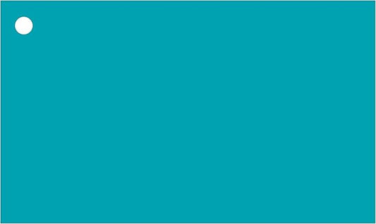 Colonial Cards: 150 Color Cardstock 3" x 5" Index Cards, Unruled with Corner 1-Hole Punched and 4 Binder Rings, Teal