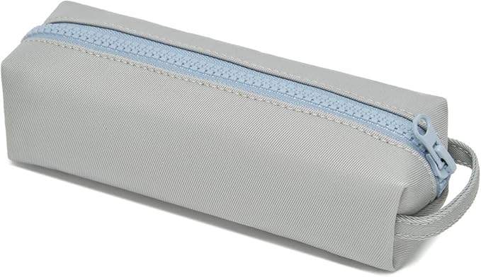 Pencil Case Soft School Pencil Pouch Bag for Easy Carry Stylish and Durable (Light Gray)