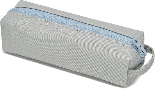 Pencil Case Soft School Pencil Pouch Bag for Easy Carry Stylish and Durable (Light Gray)