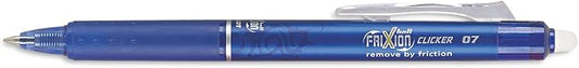 PILOT Pen 31451 FriXion Clicker Erasable, Refillable & Retractable Gel Ink Pens, Fine Point, Blue Ink, 12-Pack