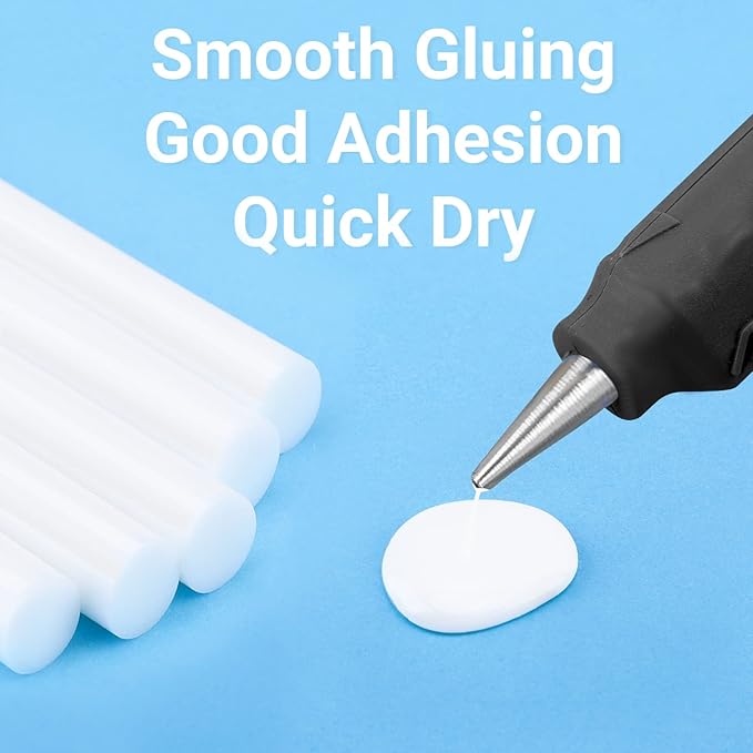 ENPOINT White Hot Glue Sticks Full Size, 8" Long x 0.43" Dia 36 Pack Hot Melt Glue Sticks Bulk, White Adhesive Glue Sticks Standard for Crafting DIY Art School Gluing Project Repair Sealing