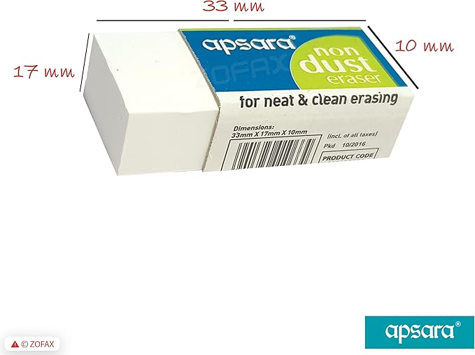 Apsara Non Dust Erasers - Pack of 20