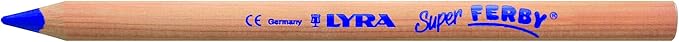 Lyra Waldorf Selection Giant Triangular Colored Pencil, Unlacquered, Set of 6 Super Ferby Pencils, Assorted Colors (3711061)