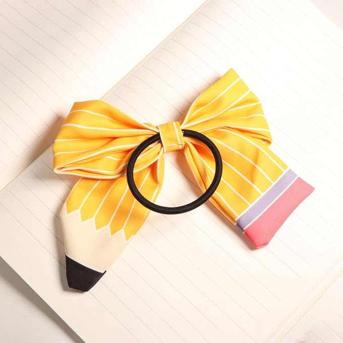 Teacher Outfits for Women, Back to School Teacher Gifts,First Day of School Teacher Supplies Hair Bows Headband Hair Clips Accessories, Pencil Hair Ties Hairband for Women (Bow)