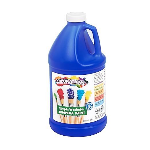 Colorations 1/2 Gallon Blue Simply Washable Tempera Paint (Item # HGWSTBL)