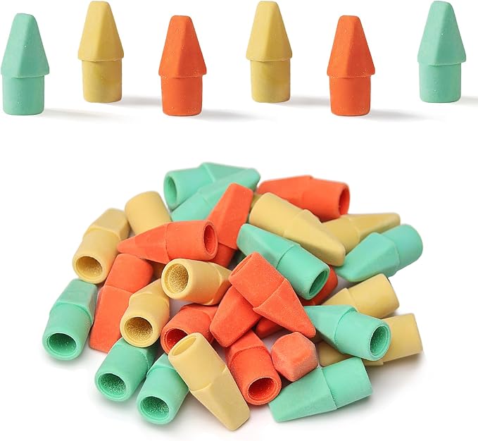 Mr. Pen- Pencil Erasers Toppers, 30 Pack, Colorful
