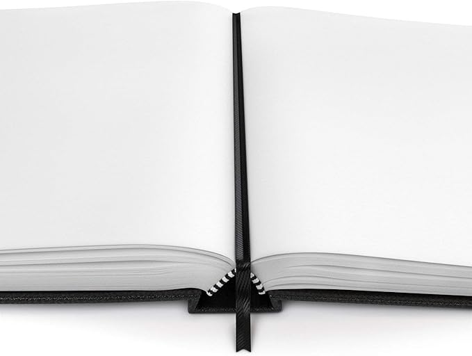 ARTEZA Hardcover Sketchbooks, Pack of 2, 8.5 x 11 in, 100 Sheets Each, 80 lb / 130 GSM, Acid-Free Fine-Tooth Drawing Paper, Faux Leather Hardbound for Graphite, Colored Pencil, Charcoal, Pastel & Ink