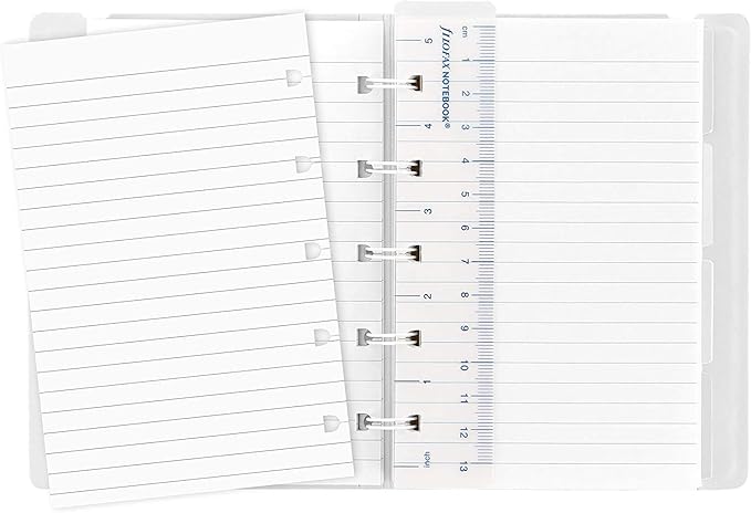 Filofax B115071U Refillable Notebook, Pocket Size, 112 ruled moveable pages. Includes 4 Indexes (one with pocket), page marker and elastic closure, Yellow & White