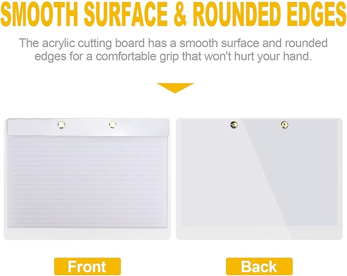 Lined Notepad with Acrylic Drafters Tablet Planner, 50 Sheets, 8.9 x 6.5 in, Perforated Sheets to-Do Notepad for Office Home Desk Accessory