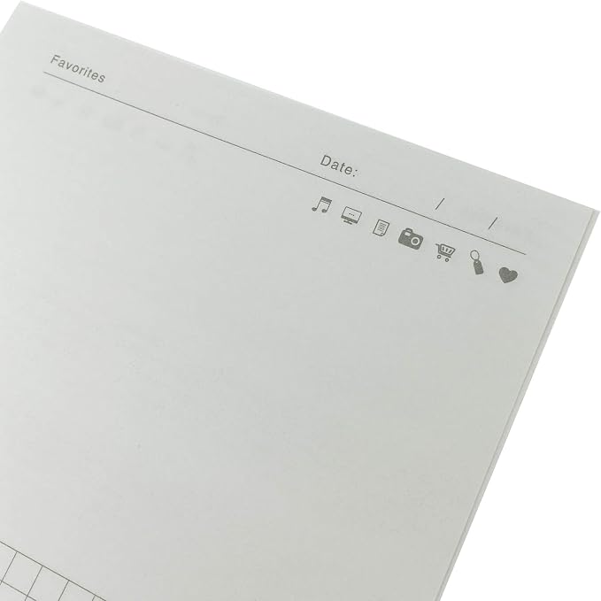 Zelten 1 Pack A5 45 Sheets/90 Pages FavoritesLoose Leaf Punched Paper Refills Paper for 6 Hole Binder Personal Organizer Diary Notebook Refillable Planner