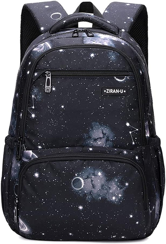 MITOWERMI Kids' Backpack for Boys Girls Elementary School Bags for Boys Bookbags Primary Students Children Backpack Galaxy Black