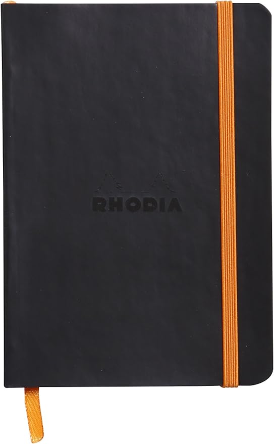 Rhodia Rhodiarama SoftCover Notebook - 72 Lined Sheets - 4 x 5 1/2 - Black Cover
