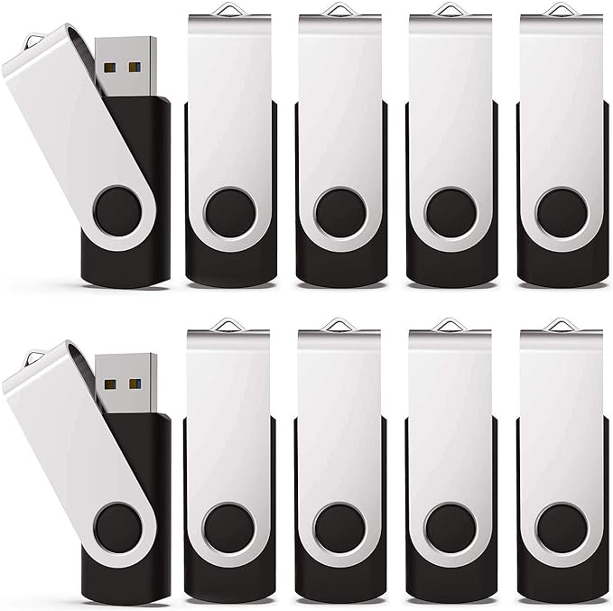 USB 3.0 Flash Drive, KEXIN 16 GB Flash Drive 3.0 16GB Thumb Drive Bulk Jump Drive Memory Stick Zip Drive, Black 10 Pack