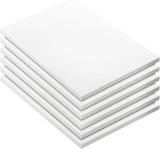 Note Pads - Memo Pads - Blank Scratch Pads - Small Notepad Writing Pads for Taking Notes and Task Allocation – Easy to Peel – 80gsm Papers with Cardboard Backing – 50 Sheets – Pack of 6 – (4" x 6")