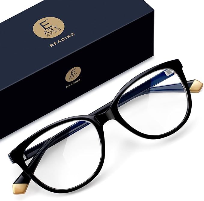 EASY READ Reading Glasses for Women,Cat Eye Computer Blue Light Blocking Readers