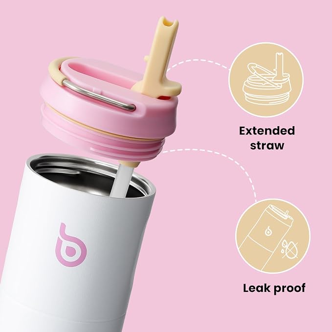 BOTTLE BOTTLE Insulated Water Bottle 24oz with Straw Lid and Handle Sports | for Travel Gym school,Stainless Steel Water Bottles,Double-Wall,Vacuum Metal,Leak Proof,BPA-Free