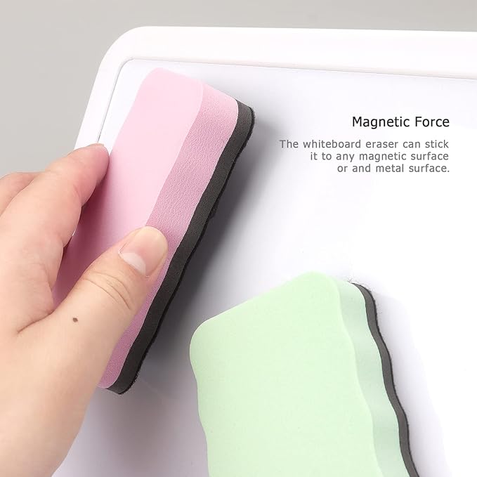 Tamaki Magnetic Whiteboard Eraser, Dry Eraser Erasers, Dry Erasers for Kids Classroom, 6 Colors (6 Pack, Pastel Wavy)
