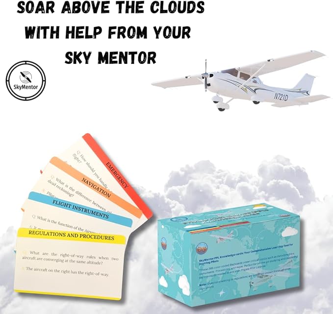 Private Pilot Flash Cards – 265 Aviation Knowledge Boosting Student Pilot Study Guide to Assist with FAA PPL Test Prep. Essential for Checkride, Written and Oral Exams