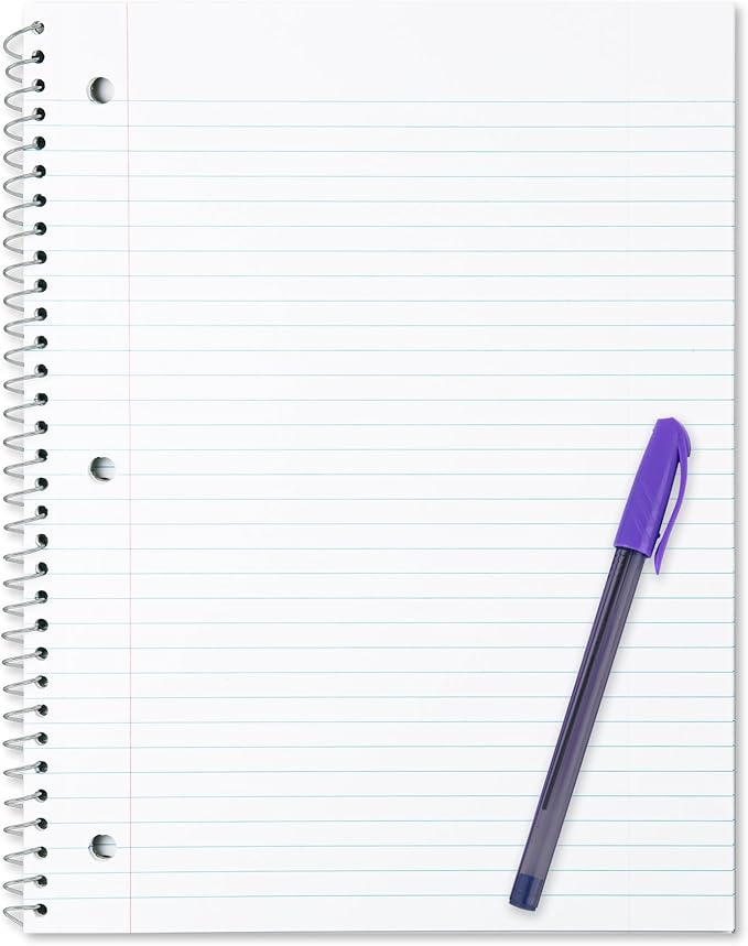 Trail maker (20 Pack) Bulk 5 Subject Notebooks College Ruled | 5 Subject Spiral Notebooks Bulk for School Kids, Students, Offices with Dividers