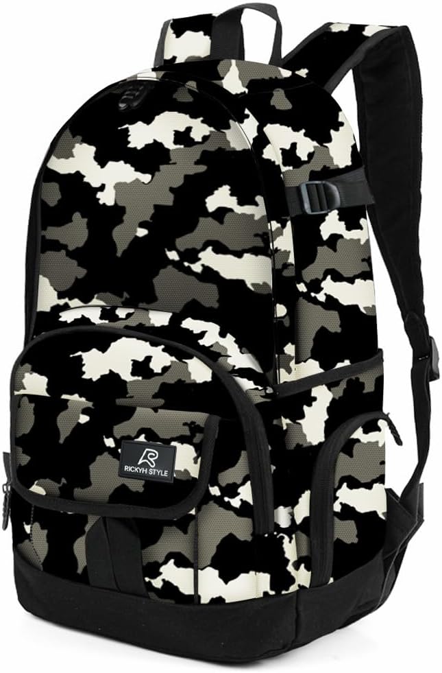 rickyh style School Backpack Travel Bag for Men & Women Lightweight College Back Pack with Laptop Compartmen