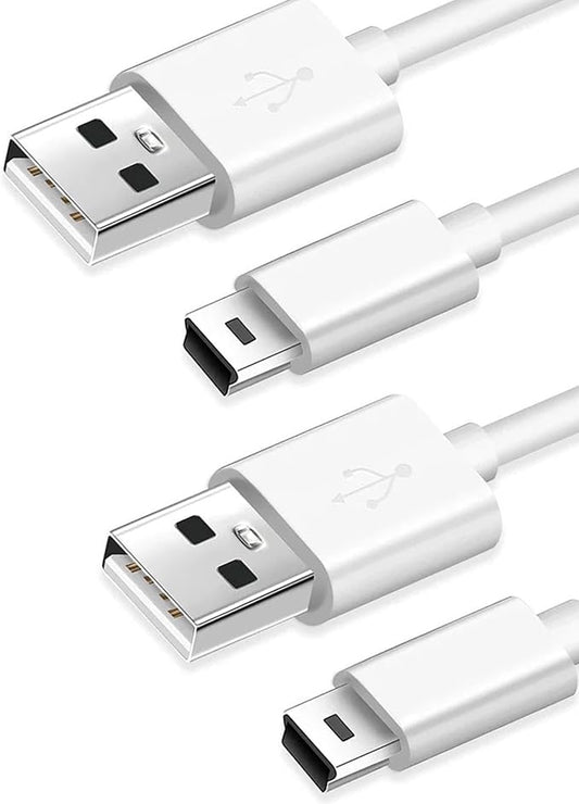 (2 Pack) Mini USB Charger and Data Cable for Texas Instruments Calculators TI-84 Plus CE Graphing Calculator, TI-Nspire CX/CX CAS, TI-84 Plus CE Color/C Silver, TI 89 Titanium (White)