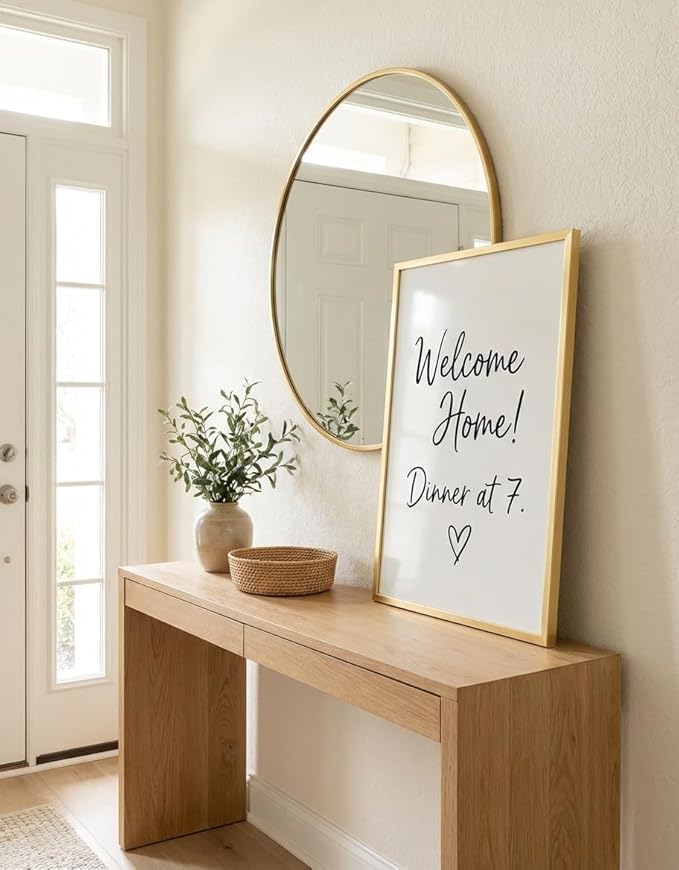 Magnetic Dry Erase Board 12x16 with Foldable Stand, Portable Gold Desktop Whiteboard for Home, Office, School & Kitchen