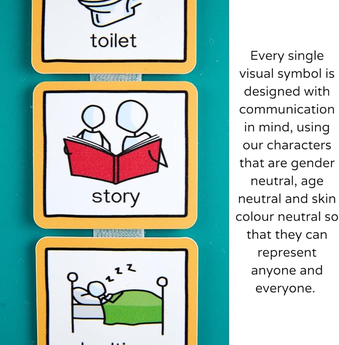 Visual Schedule routine chart for children with pecs cards to support communiation for kids, toddlers, autism, adhd, downs syndrome, dementia.