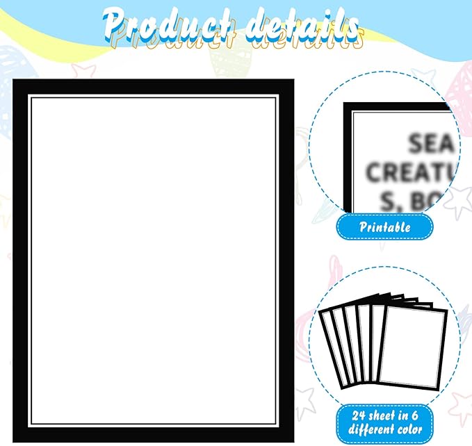 PerKoop 36 Sheets Science Fair Board Poster Boards Supplies 24 Self Adhesive Presentation Subtitles 4 Science Fair Project Titles 8 Personalized Letter Sticker for Classroom(Black)