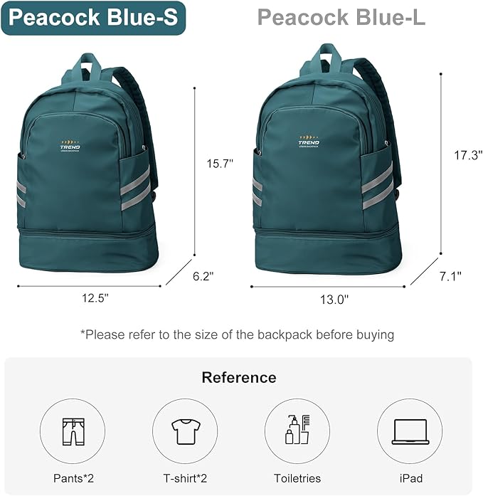 coofay Gym Backpack For Women Waterproof Backpack With Shoe Compartment Lightweight Travel Backpack Sports Backpacks Small Gym Bag