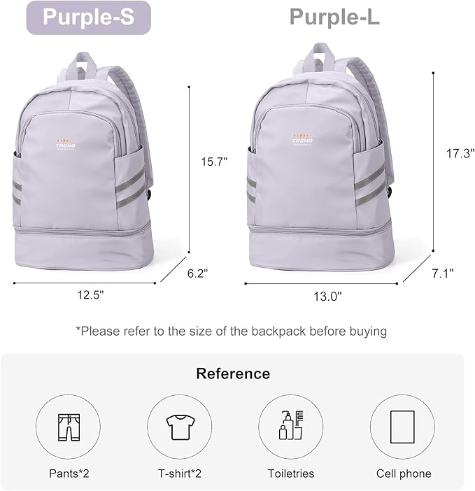coofay Gym Backpack For Women Waterproof Sports Backpack With Shoe Compartment Lightweight Travel Backpacks Small Gym Bag Dance Volleyball Backpacks