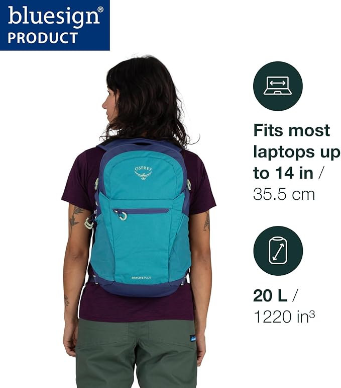 Osprey Daylite Plus Commuter Backpack - Lightweight, Everyday Pack with Laptop Sleeve and Water Bottle Pockets - Ideal for Work, School, and Travel with Storage, Tumbleweed Yellow/Tunnel Vision