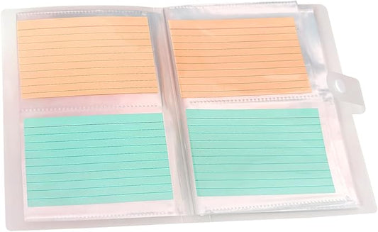 4x6 Index Card Holder Binder Premium Flash Card & Note Card Organizer with Protective Sleeves 200 Cards Capacity Perfect for Recipes, Study, Business, Projects, Memory Keeping