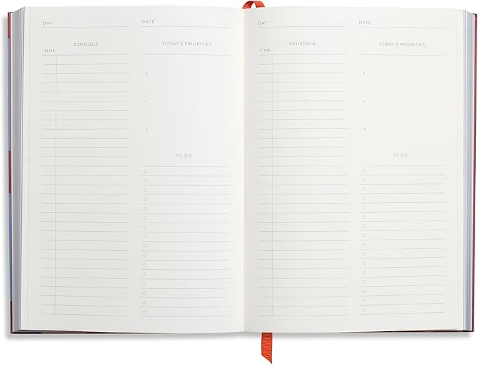 Papier Floral Softcover Undated Page a Day Planner | Write Lists, Notes, Goals, Tasks, Dates, Ideas, Meetings & Appointments | Improve Personal or Work Life Productivity | Great Gift | A5 Size