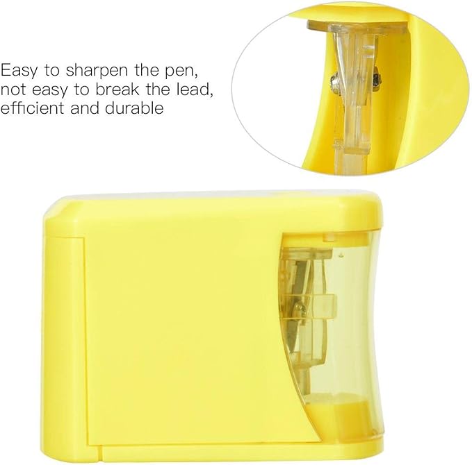 Pencil Sharpener,Electric Pencil Sharpener Kids Friendly Pencil Sharpeners Battery Operated Heavy Duty Classroom Pencil Sharpeners Yellow,for Colored Pencils